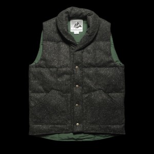 Mt. Rainier Design Shawl Collar Down Vest