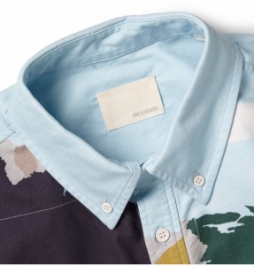 Band Of Outsiders Map-Print Cotton Shirt