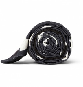 Burberry Prorsum Heart-Print Linen Tie