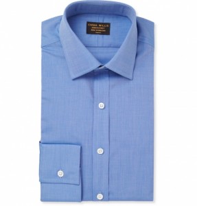 Emma Willis Blue-Woven Cotton Shirt