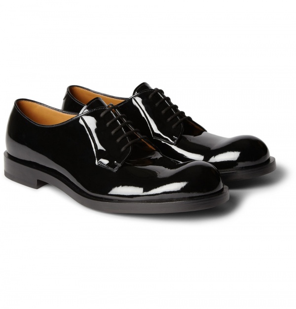 Jil Sander “Betis” Patent Leather Derby Shoes