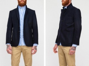 Three-Button Wool Blazer by Melinda Gloss
